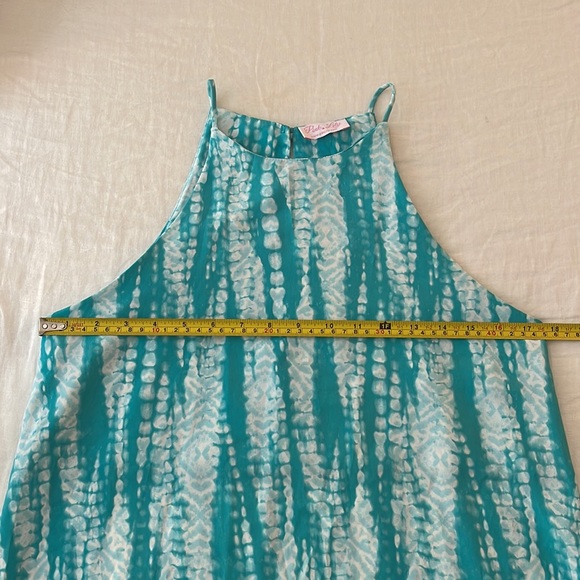 Pink Lily Turquoise Tie Dye Dress - Picture 4 of 4